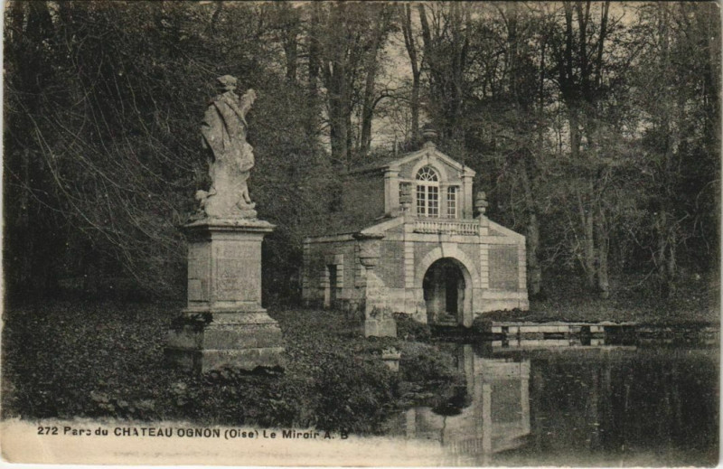 Carte postale ancienne Parc du Chateau Ognon Le Miroir