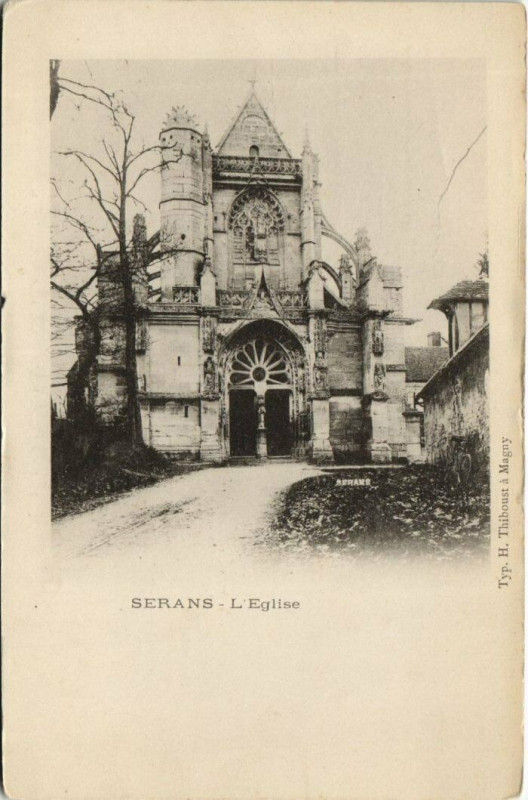 Carte postale ancienne Serans - L'Eglise à Serans