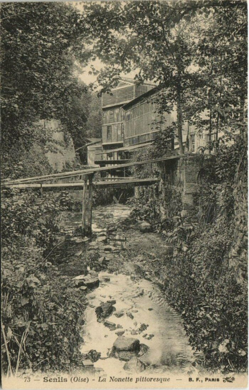 Carte postale ancienne Senlis - La Nonette Pittoresque à Senlis