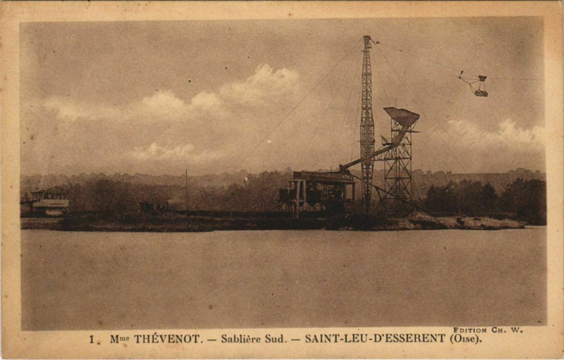 Carte postale ancienne Mme Thevenot - Sabliere Sud - Saint-Leu-d'Esserent à Saint-Leu-d'Esserent