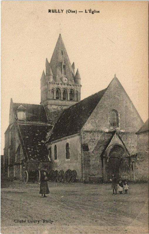 Carte postale ancienne Rully - L'Eglise à Rully