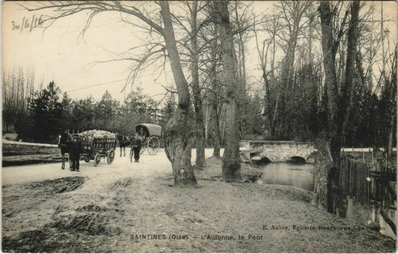Carte postale ancienne Stines - L'Autonne te Pont