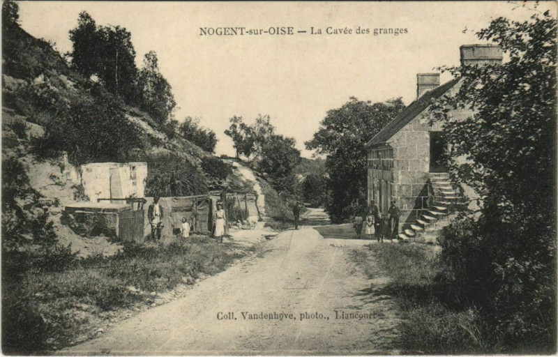 Carte postale ancienne Nogent-sur-Oise - La Cavée des granges à Nogent-sur-Oise
