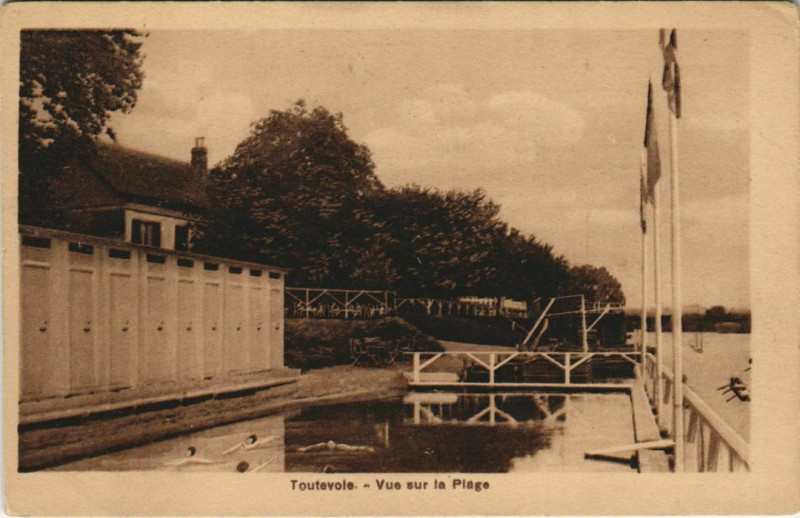 Carte postale ancienne Toutevoye - Vue sur la Plage