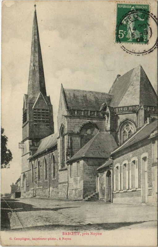 Carte postale ancienne Baboeuf pres Noyon à Baboeuf