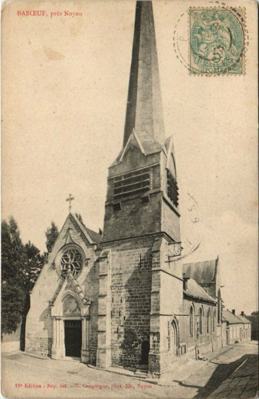 Carte postale ancienne Baboeuf pres Noyon à Baboeuf