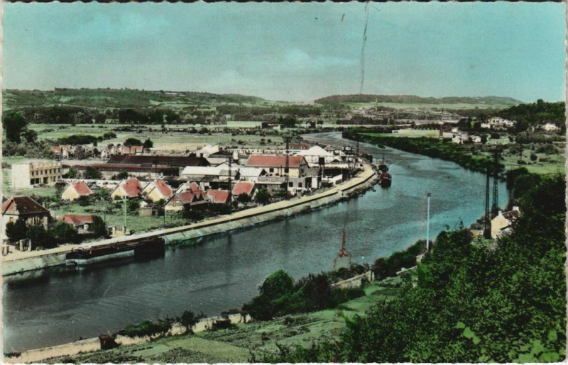 Carte postale ancienne Creil Bords de l'Oise à Creil