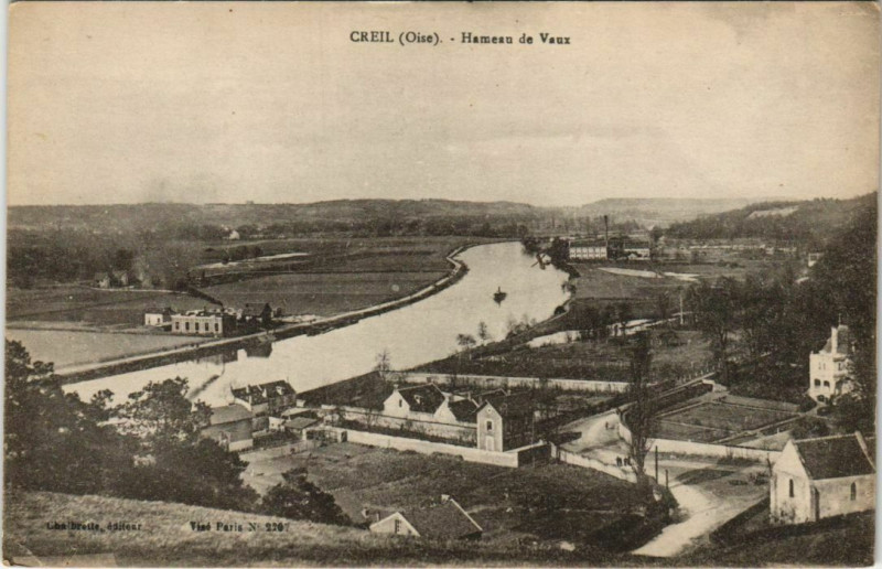 Carte postale ancienne Creil - Hemeau de Vaux à Creil