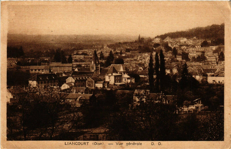 Carte postale ancienne Liancourt Vue Generale France à Liancourt