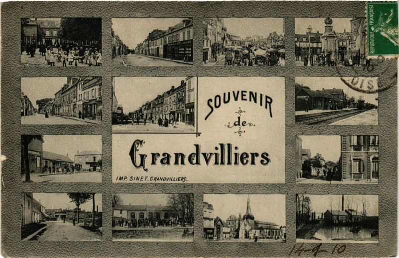 Carte postale ancienne Souvenir de Grandvilliers France à Grandvilliers