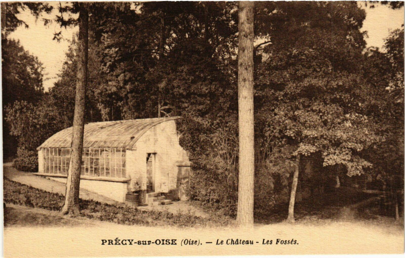 Carte postale ancienne Precy sur Oise Le Chateau, Les Fosses France