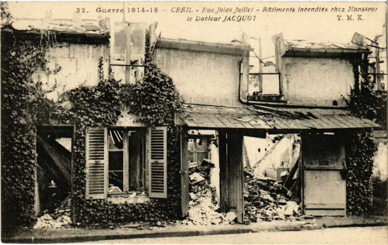 Carte postale ancienne Creil Rue Jules Juillet France à Creil