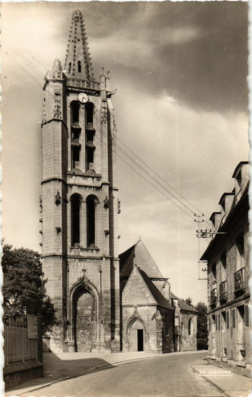 Carte postale ancienne Creil L'Eglise France à Creil