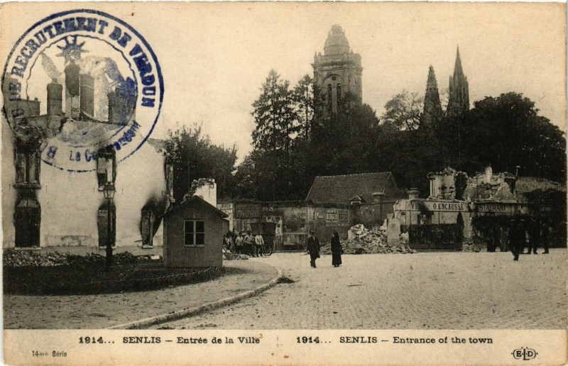 Carte postale ancienne Senlis Entree de la Ville France à Senlis