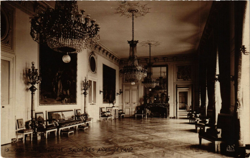 Carte postale ancienne Compiegne Palais, Salon des Aides de Camp France à Compiègne