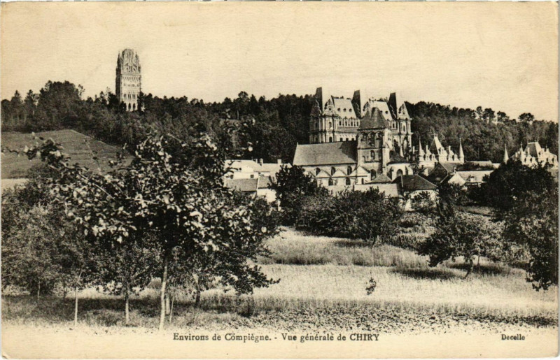 Carte postale ancienne Chiry - Vue Generale - Environs de Compiegne à Compiègne