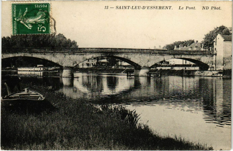 Carte postale ancienne Saint-Leu-d'Esserent - Le Pont à Saint-Leu-d'Esserent