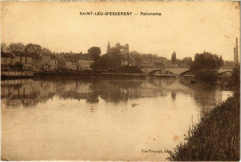 Carte postale ancienne Saint-Leu-d'Esserent - Panorama à Saint-Leu-d'Esserent