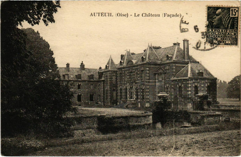 Carte postale ancienne Auteuil - Le Chateau - Facade à Auteuil
