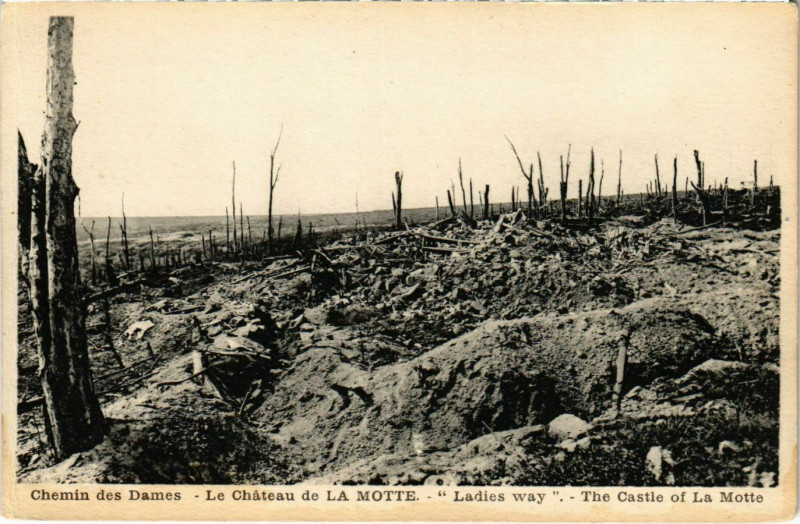 Carte postale ancienne Chemin des Dames - Le Chateau de La Motte