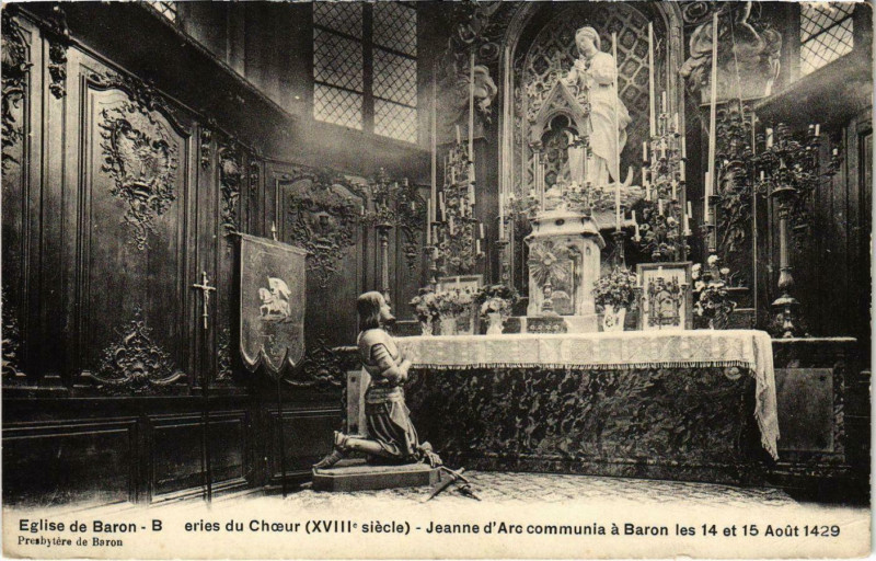 Carte postale ancienne Baron - Eglise de Baron - Interieur à Baron
