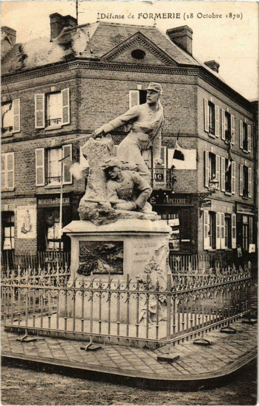 Carte postale ancienne Formerie - Defense de Formerie - 18 Octobre 1870 - Monument à Formerie