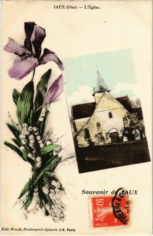 Carte postale ancienne Jaux - L'Eglise à Jaux