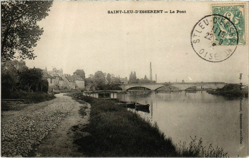 Carte postale ancienne Saint-Leu-D'Esserent - Le Pont à Saint-Leu-d'Esserent