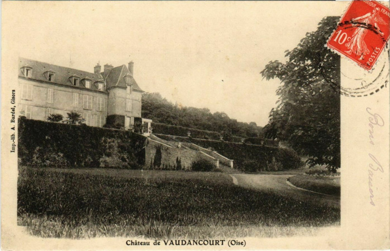 Carte postale ancienne Chateau de Vaudancourt à Vaudancourt