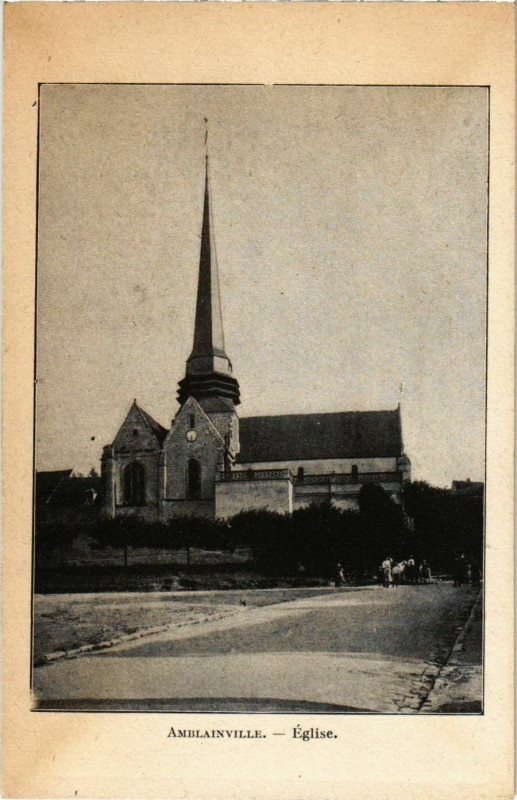 Carte postale ancienne Amblainville - Eglise à Amblainville
