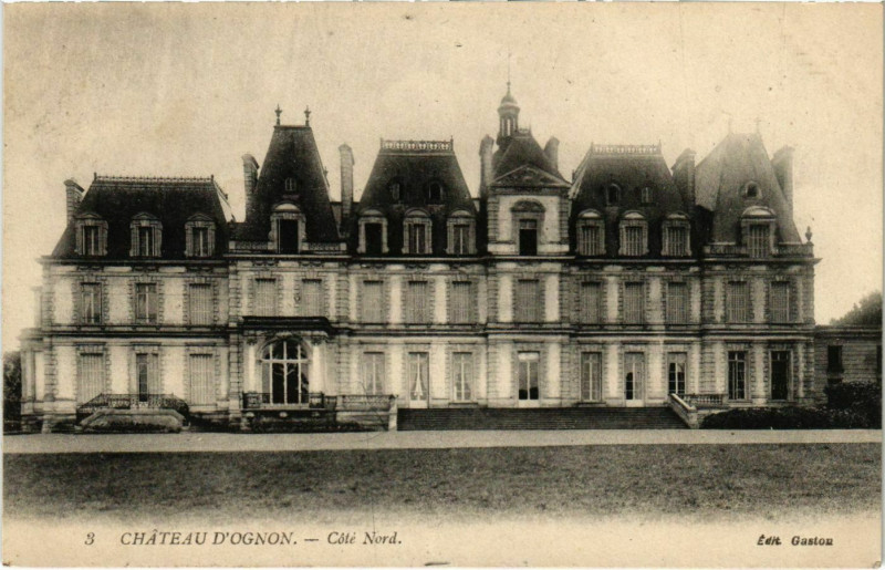 Carte postale ancienne Chateau d'Ognon - Cote Nord