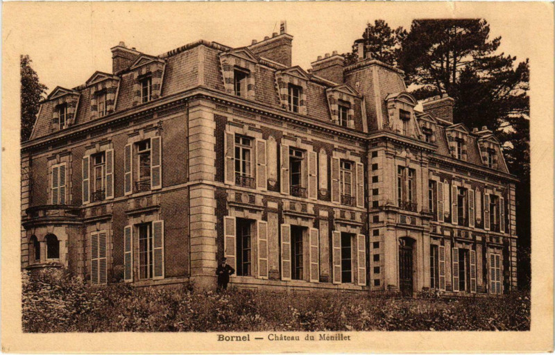 Carte postale ancienne Bornel - Chateau du Menillet à Bornel