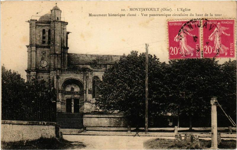 Carte postale ancienne Montjavoult - L'Eglise à Montjavoult