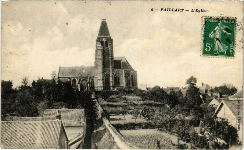 Carte postale ancienne Paillart - L'Eglise à Paillart
