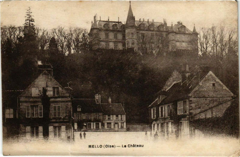 Carte postale ancienne Mello - Le Chateau à Mello