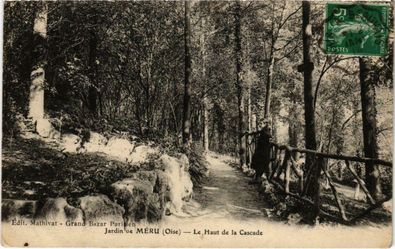 Carte postale ancienne Meru - Le Haut de la Cascade à Méru