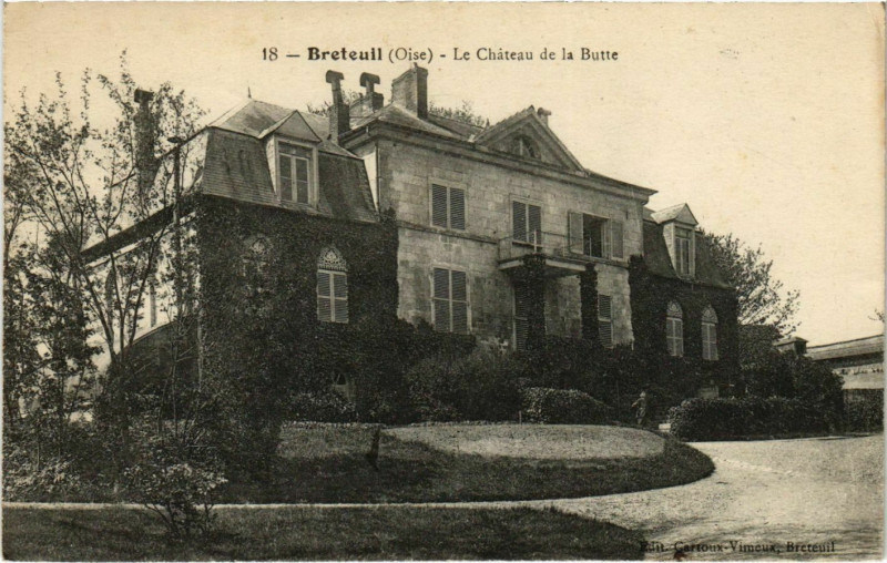 Carte postale ancienne Breteuil - Le Chateau de la Butte à Breteuil
