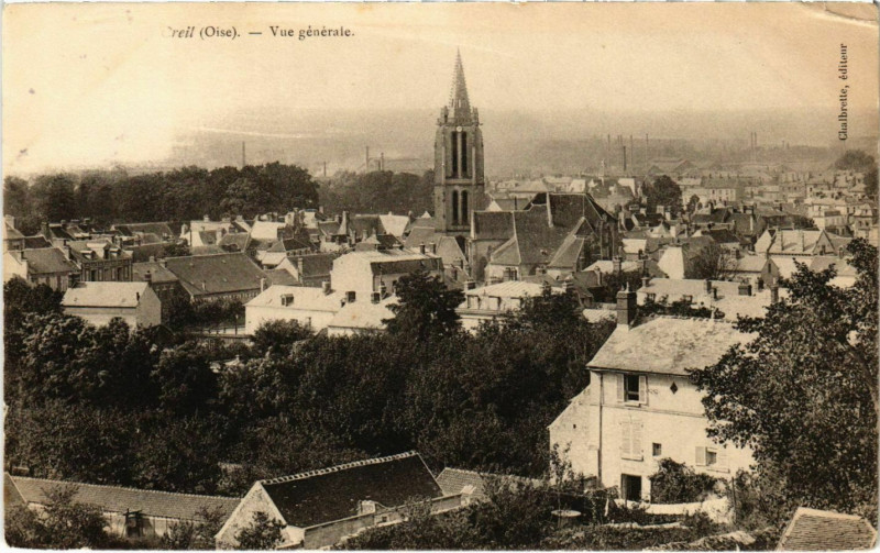 Carte postale ancienne Creil - Vue Generale à Creil