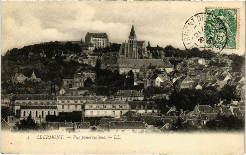 Carte postale ancienne Clermont - Vue Panoramique à Clermont