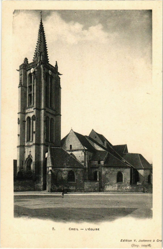Carte postale ancienne Creil - L'Eglise à Creil