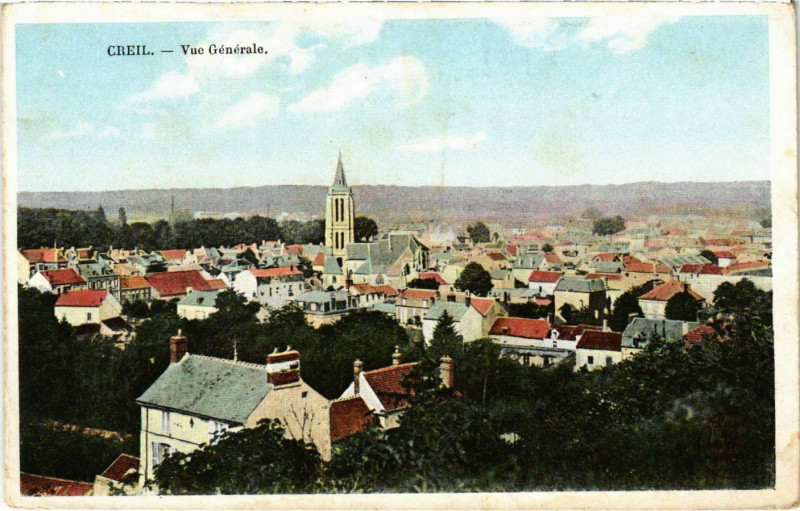 Carte postale ancienne Creil - Vue Generale à Creil
