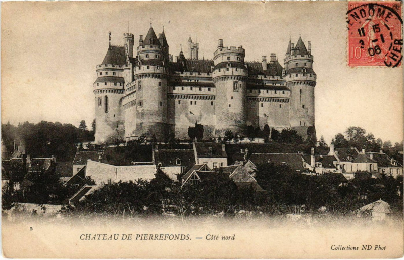 Carte postale ancienne Pierrefonds - Chateau de Pierrefonds - Cote Nord à Pierrefonds