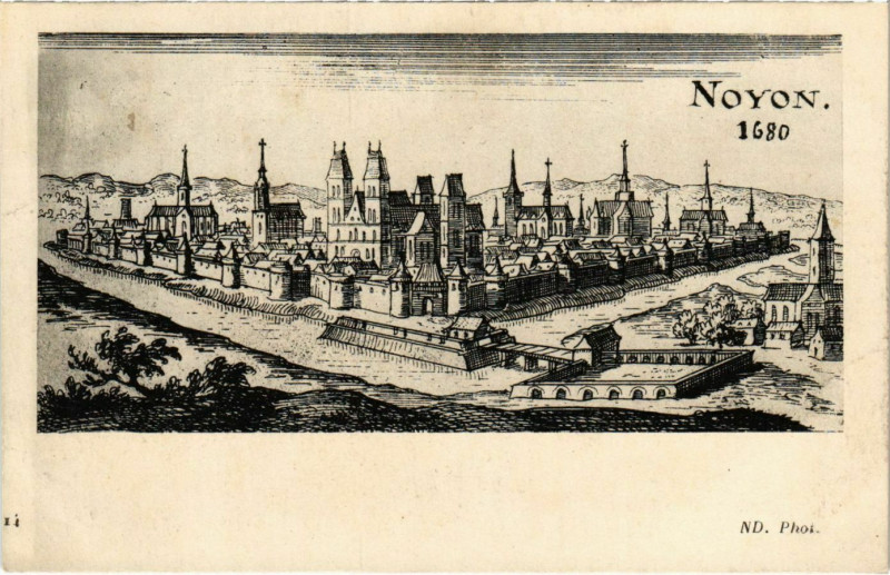 Carte postale ancienne Noyon - Noyon in 1680 à Noyon