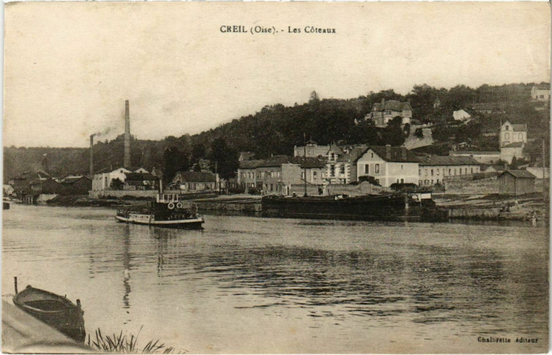 Carte postale ancienne Creil - Les Coteaux à Creil