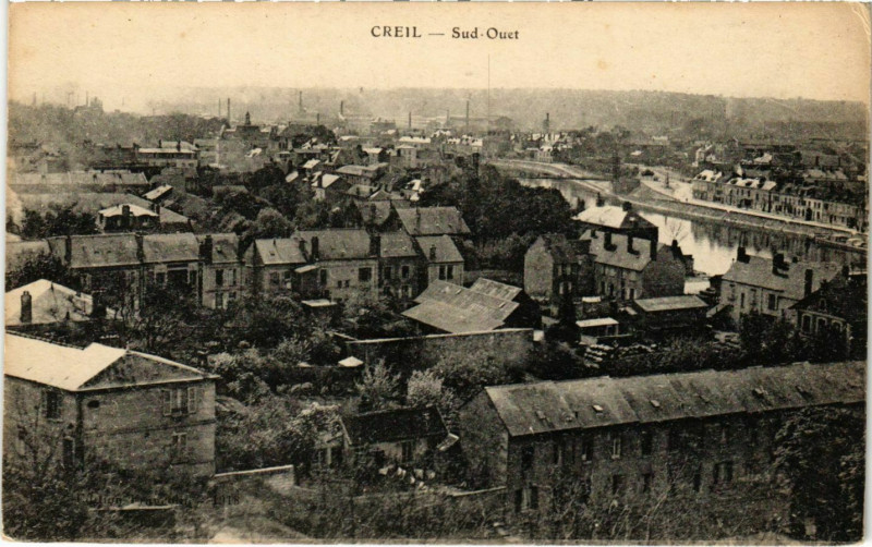 Carte postale ancienne Creil - Sud-Ouet - Vue - View à Creil