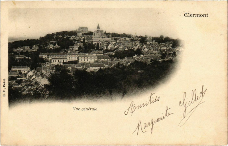 Carte postale ancienne Clermont - Vue Generale à Clermont