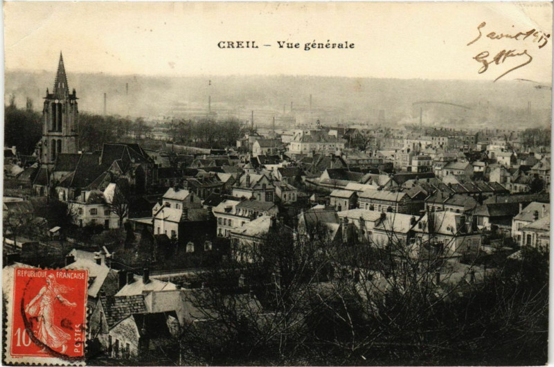 Carte postale ancienne Creil - Vue Generale à Creil
