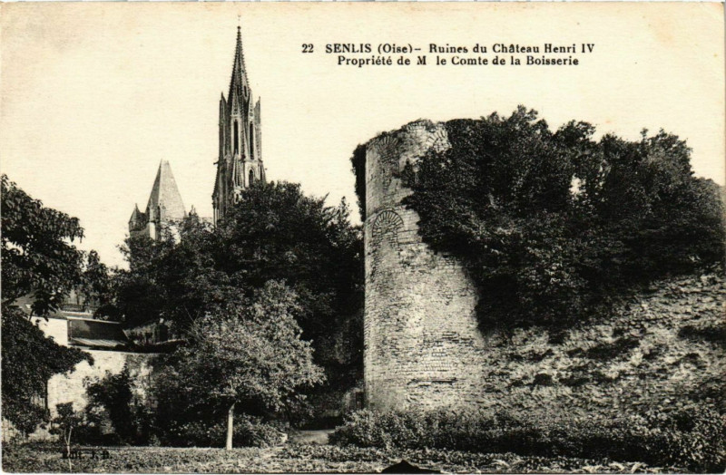 Carte postale ancienne Senlis - Ruines du Chateau Henri Iv à Senlis