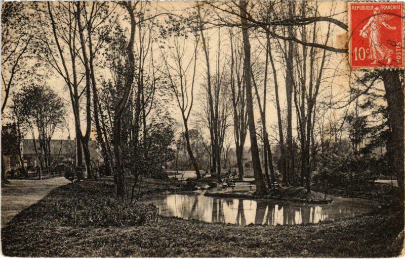 Carte postale ancienne Beauvais - Parc à Beauvais