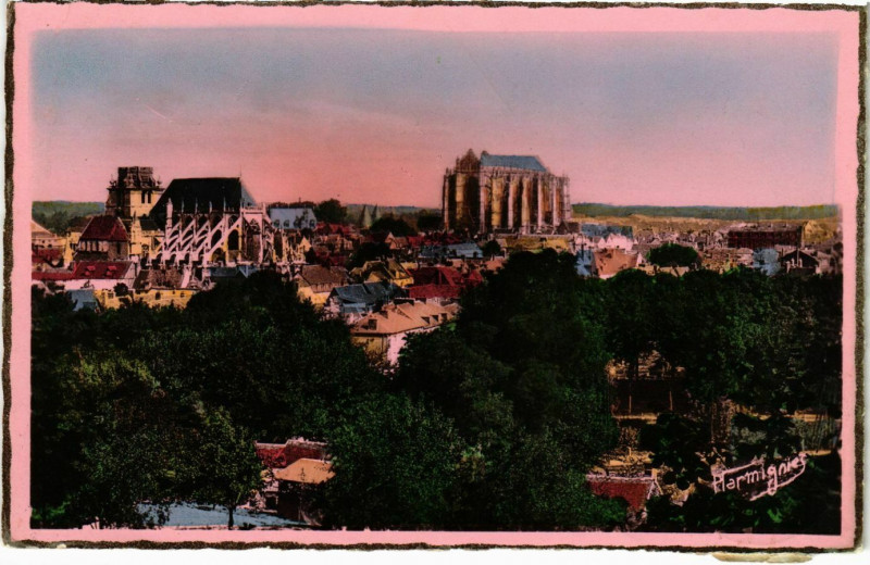 Carte postale ancienne Beauvais - Vue Generale - La Cathedrale - L'Eglise Saint-Etienne à Beauvais